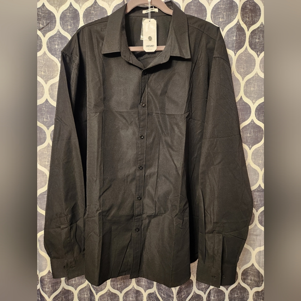 Coofandy Black Button-Up Shirt